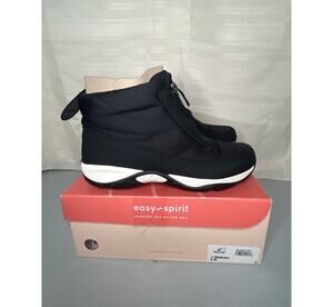 Easy Spirit Edele Cold Weather Bootie Black Size 9 M Water Repellent Orthotic